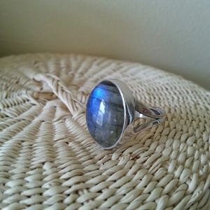 Sterling silver feldspar ring